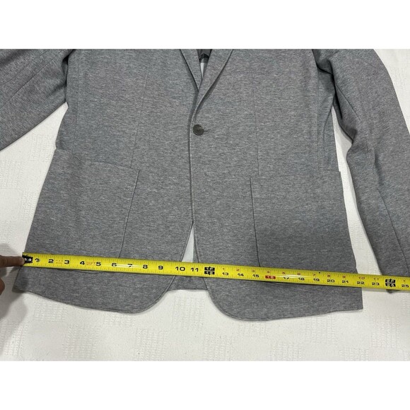 Calvin Klein Mens Blazer Jacket Gray Knit Casual Sport Coat Size L Single Button - Picture 13 of 14
